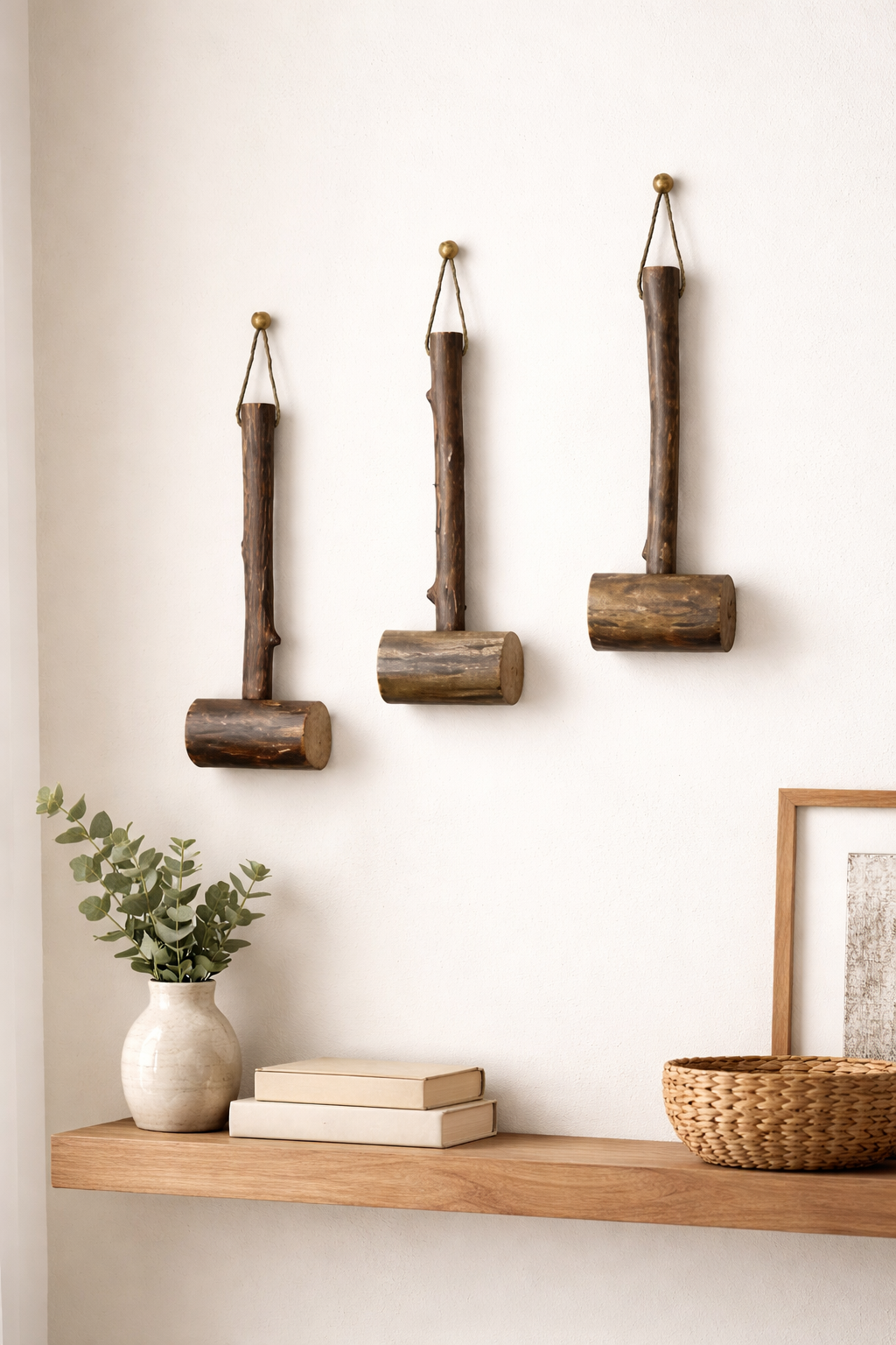 Set of Decorative Wooden Mallets