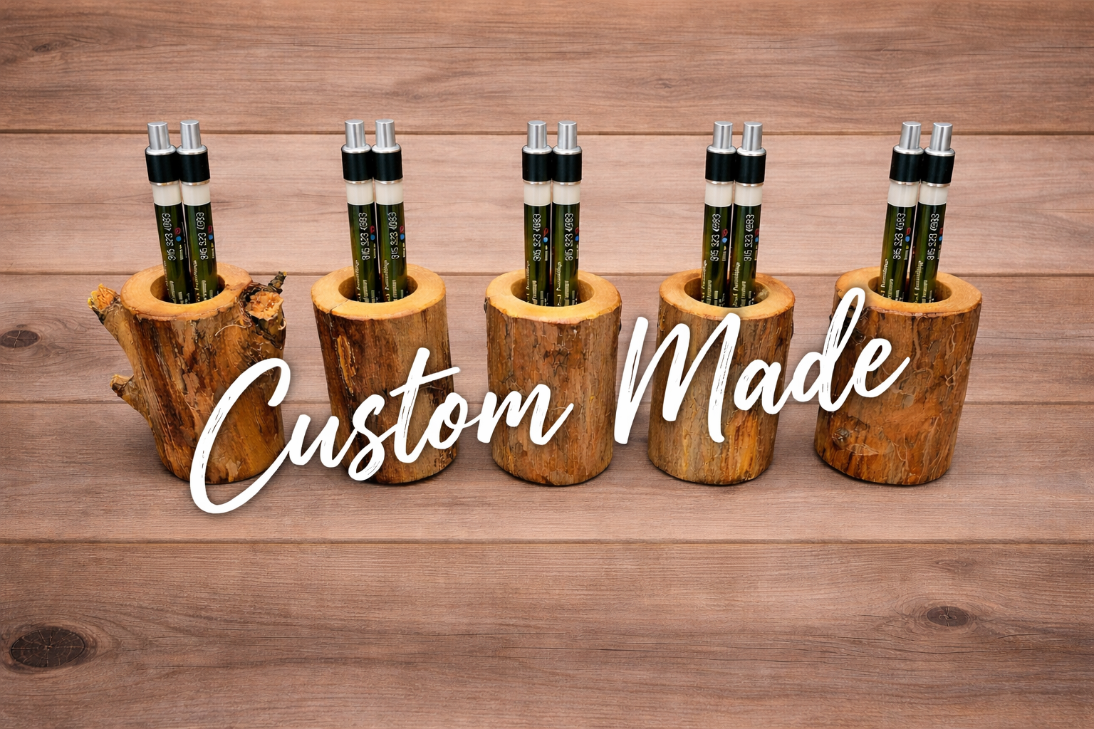 One Unique Rustic Pencil Holder